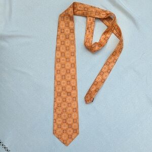 Nautica Orange Geometric Tie for Accessories
